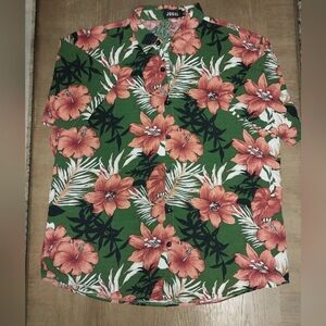 Jogal Green Floral Men's Shirt XL